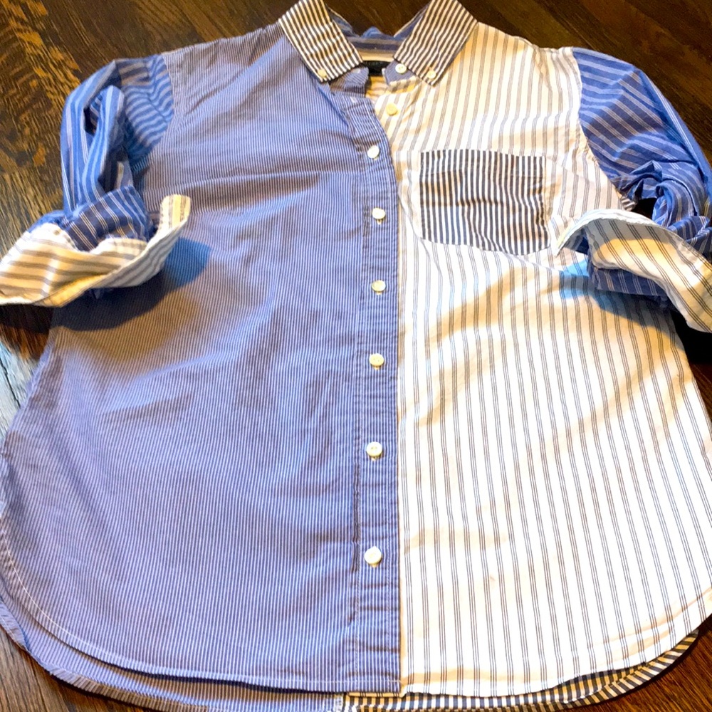 J.Crew Patchwork Button Down Size 0